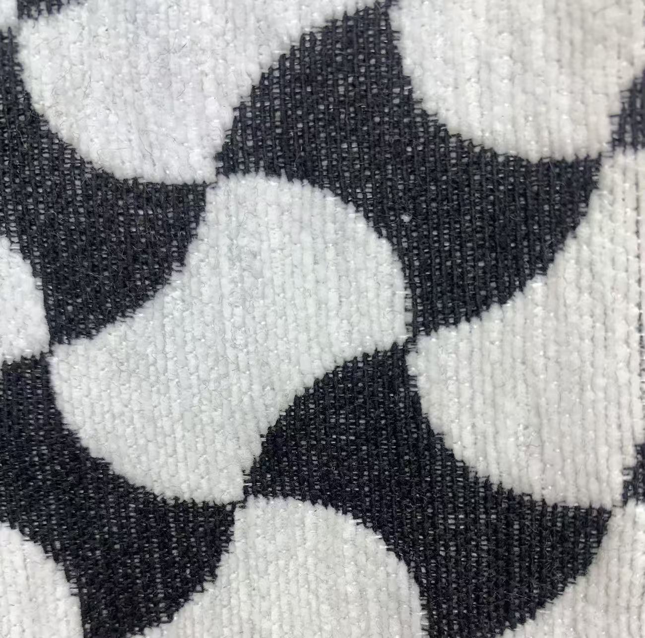 MultiPattMultiPatterned Contrasting Color Chenille Fabricrned Contrasting Color Chenille Fabric