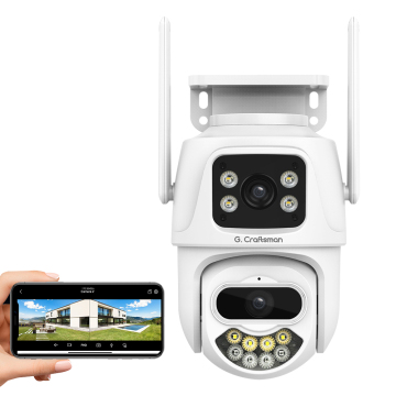 GX-P8FD-M3X(AG) WiFi PTZ IP Camera: 3MP Dual Lens Night Vision AI Tracking