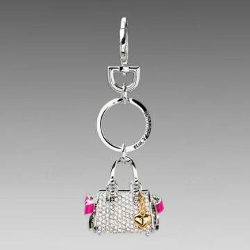 Fashion key chains with lady bags pendant