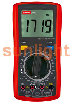Digital Multi-Purpose Multimeter, AC/DC/Resistance/Capacitance/Inductance/Temperature UT70A