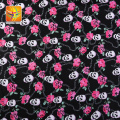 Fashionable Stretch Cotton Fabric Skull Printed