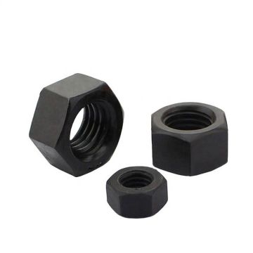 Malakas na hex nut dimensyon itim