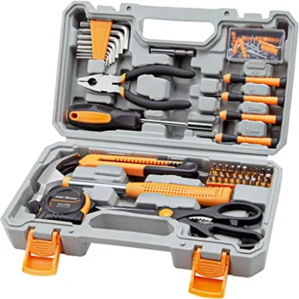 Factory Direct General Household Tool Set with Plastic Storage Box - Emergency Tools Included