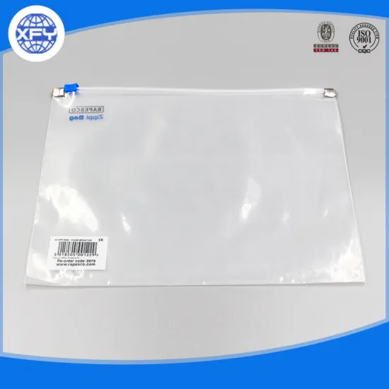 Custom Transparent Waterproof Clear Zipper Plastic PVC Bag