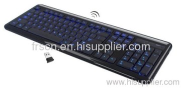 Kb-3307 2013 New Wireless Led Shining Rechargeable Keyboard 