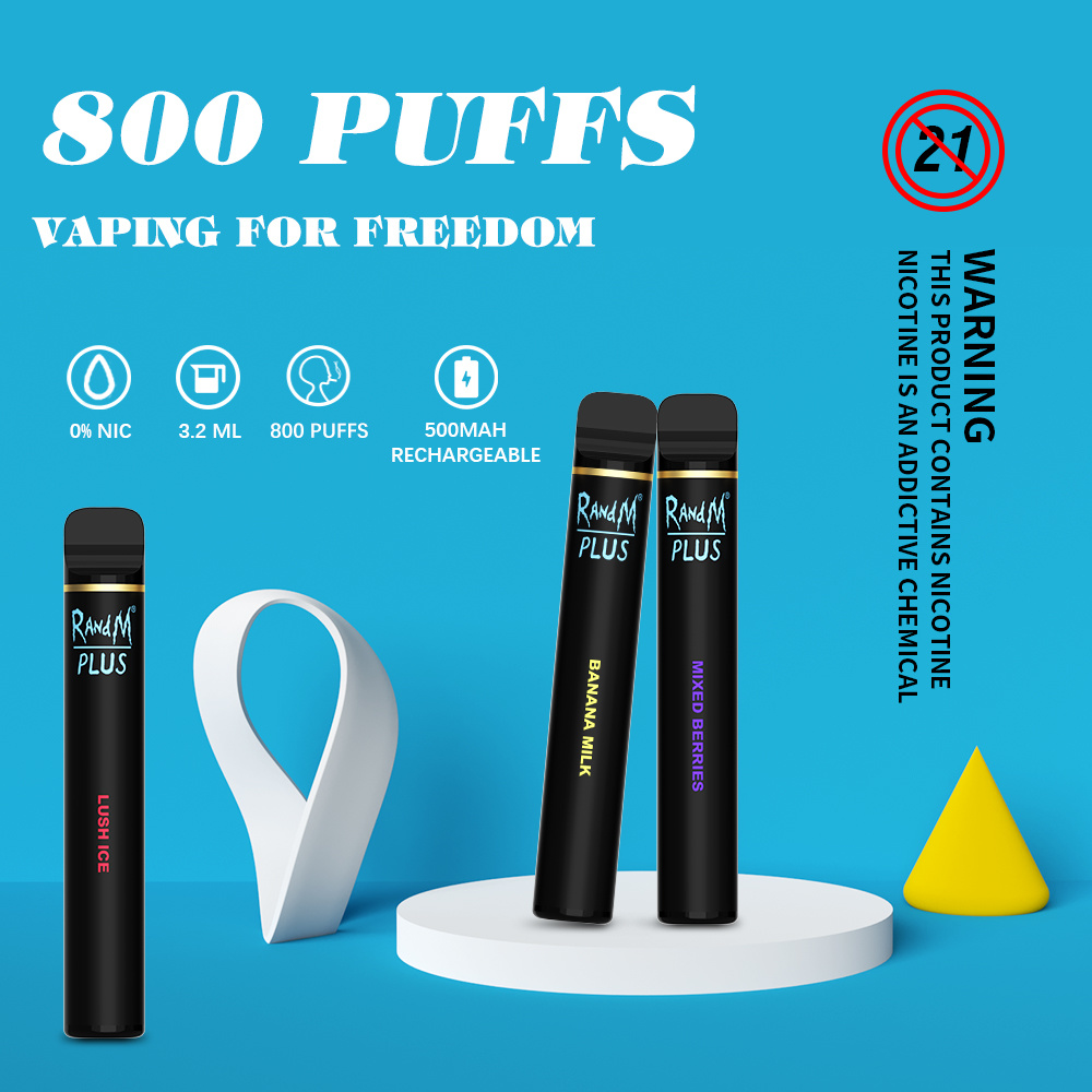 74248a872e05864aecdd10fe01f08dd2 2022 Popular 800 Puffs Randm Plus Disposable Vape Pen With 10 Flavors And Competitive Price