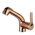 Brass pull out hot and cold water faucet