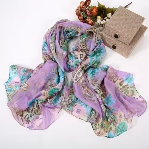 Fashion Women's Silk Luxury Satin Shawl Wraps