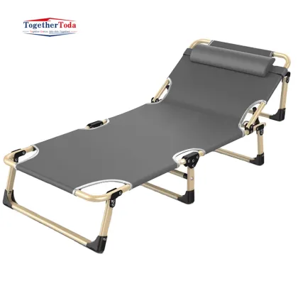 Single Person Nap Metal Frame Folding Adult Bed