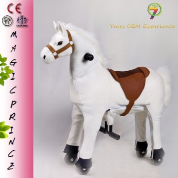 Dalian Amusement plush horse ride-on/Walking animals horse ride on toy /ZW-8 White Zebra/Magicprince (EN71&SGS&HI&CE)~(Pass!!)~