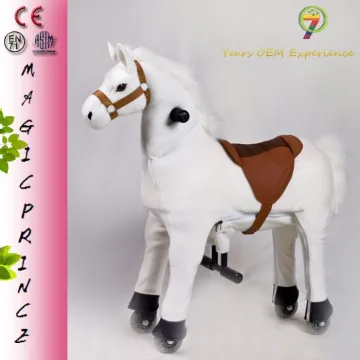 Dalian Amusement plush horse ride-on/Walking animals horse ride on toy /ZW-8 White Zebra/Magicprince (EN71&SGS&HI&CE)~(Pass!!)~