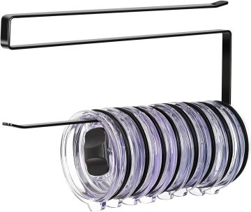 Space-Saving Horizontal Tumbler Lid Organizer for Kitchen Cup Lid Holders