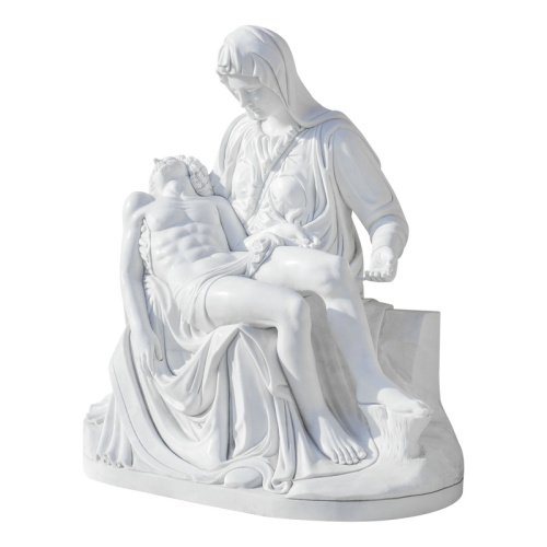 聖母マリアとイエスの大理石の彫刻