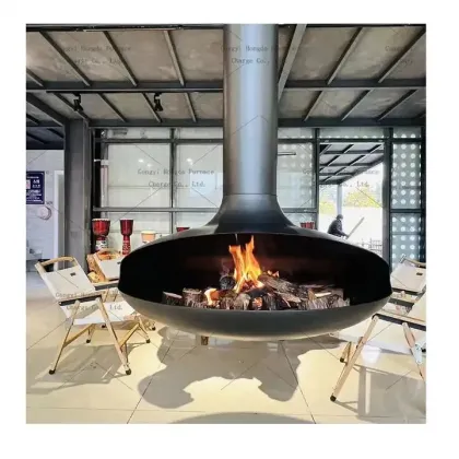 Fireplace Sets & Accessories Suspended Electric Fireplace Wall Mounted Wood Burning Fireplaces