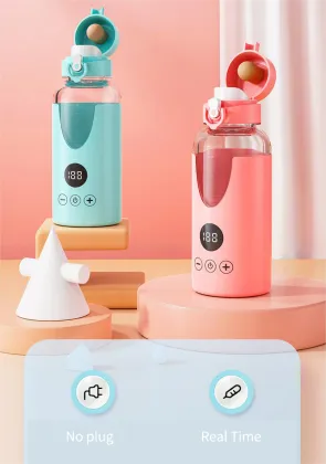 USB Charged Wireless Portable Thermos Baby Milk Bottle Warmer