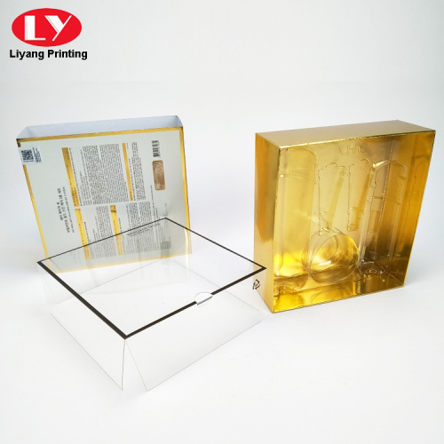 Luxury Gold Skincare Set Box -förpackning med hylsa