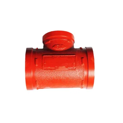 Red Color Coated Galvanized Pipe Fittings: High-Quality Trench Tees with Clamp Connections