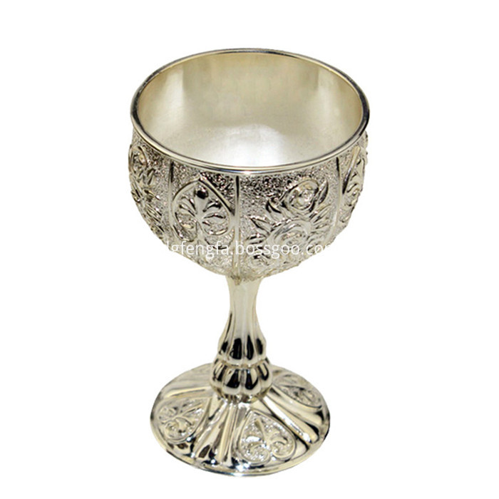 High quality zinc alloy silver kiddush cup