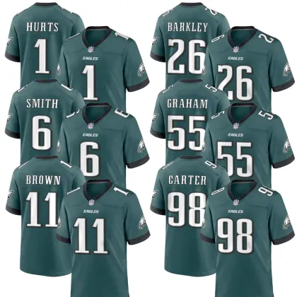 2024 Men's Custom Eagles Uniform Youth Jersey Midnight Green