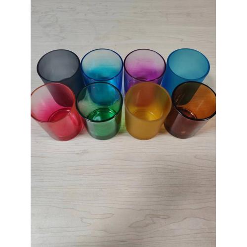 Colourful fashion gift glass candle holder