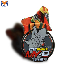 Sukan Race Cup Gun Metal Grey Enamel Medal