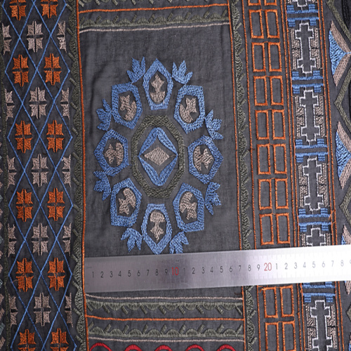 Classic Geometry Design For Garment On Chiffon Ground