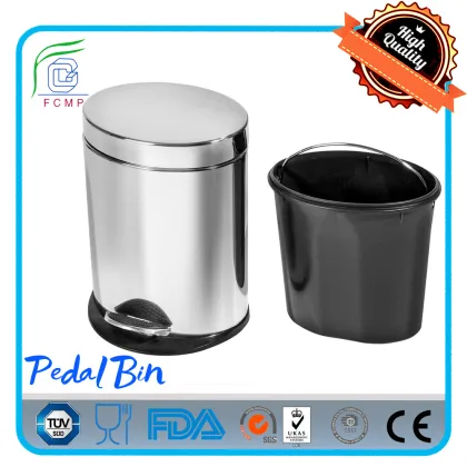 20 Liter Stainless Steel Oval Trash Can Bin