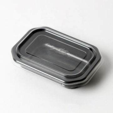 Disposable White/Black Plastic Microwave Safe Baking Containers for Food Packaging