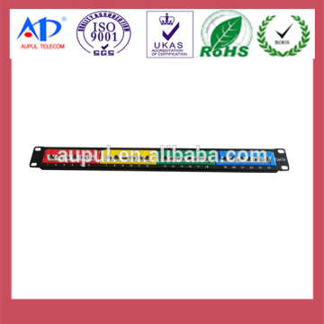 19" Cat 5e 24 Port Colorful Patch Panel
