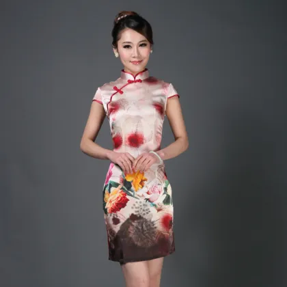 Bride Chinese Silk Cheongsam Qipao