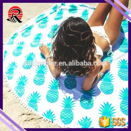 Quick-Drying Custom Printed Beach Towel Round