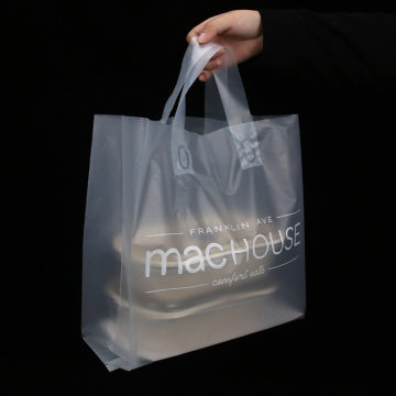 Sacs à emporter en plastique personnalisés avec logo pour l'industrie alimentaire et les restaurants