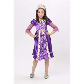 Girls Christmas costumes Queen con copricapo