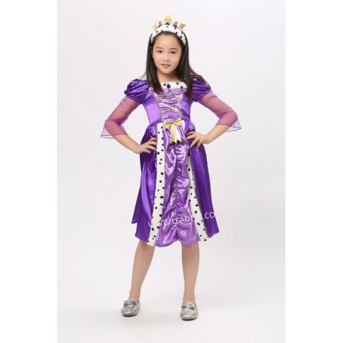 Girls Christmas Costumes Queen avec casque