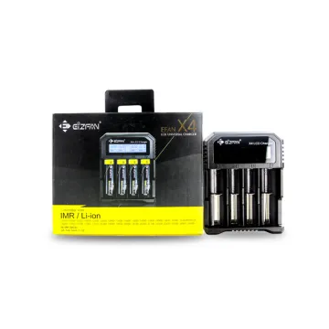 Universal Battery Charger with LCD Display and Car Adapter - Efan Eizfan X4 4 Slot 2A USB Charger