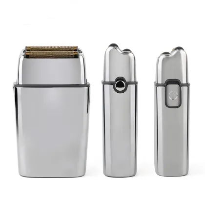 Professional 2D Double Blade Electric Foil Shaver for Men's Beard and Face Grooming