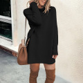 Women's Long Sleeve Turtleneck Sweater Dress