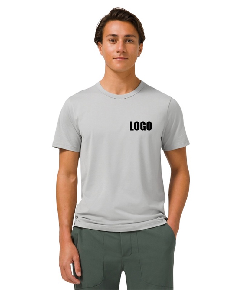 T-shirt de algodão mercerizado masculino personalizado