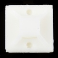 New White Self Adhesive Cable Tie Mount Base Holder 100 Pcs