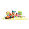 Biglietto d'auguri di compleanno per parco divertimenti 3D
