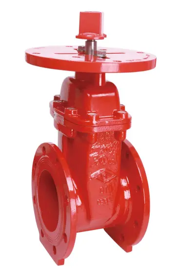 DIN Flanged Resilient NRS Gate Valve with Post Flange