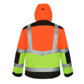 HI VIS Class3 Chaqueta de invierno reflectante impermeable transpirable