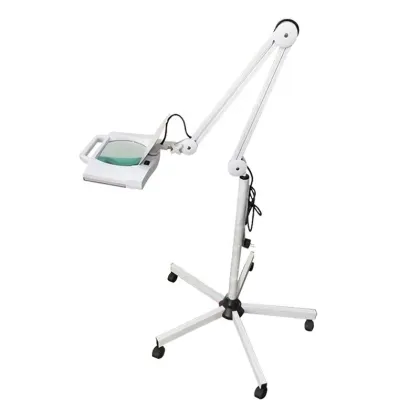 22W Beauty Care Skin Light - Hot Selling Square Shape Magnifying Lamp with Floor Stand