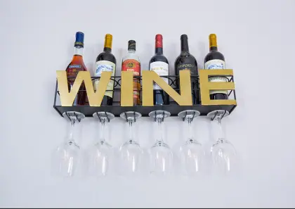 Wine Glasses Holder Storage Wall Mount Wine Rack