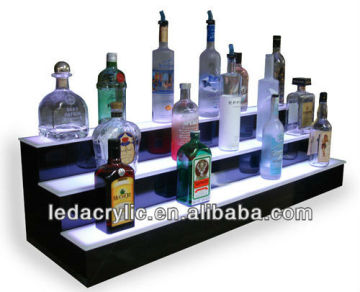 Home Back Bar Shelves - 48" 3 Step LED Lighted Bottle Display