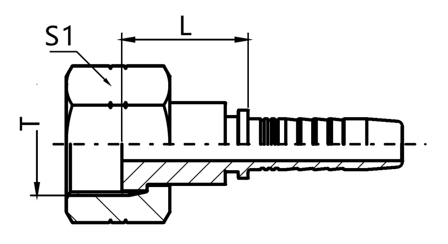 Orfs Female Flat Seat Fittings Drawing