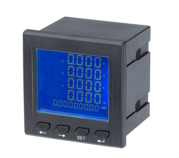 Intelligent digital display three-phase voltmeter
