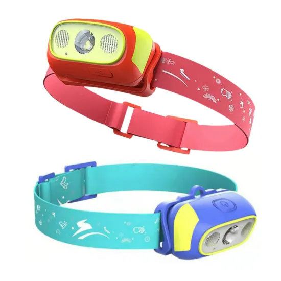 USB Rechargeable LED Headlamp for Kids - Colorful and Safe Camping Light