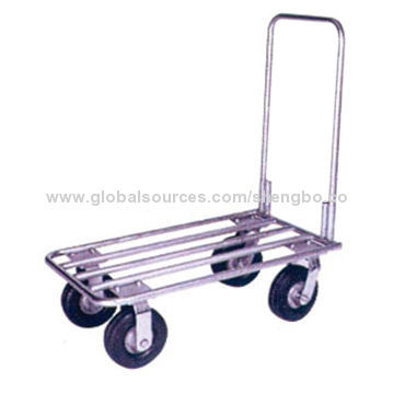 Foldable platform hand truck with 300kg heavy-duty and 8" caster, weighs 23.2kg