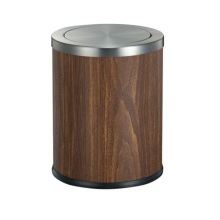 Stainless Steel Round Swing Top Lid Trash Bin